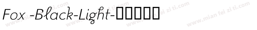 Fox -Black-Light字体转换